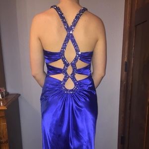 Blue Silk Prom Dress!